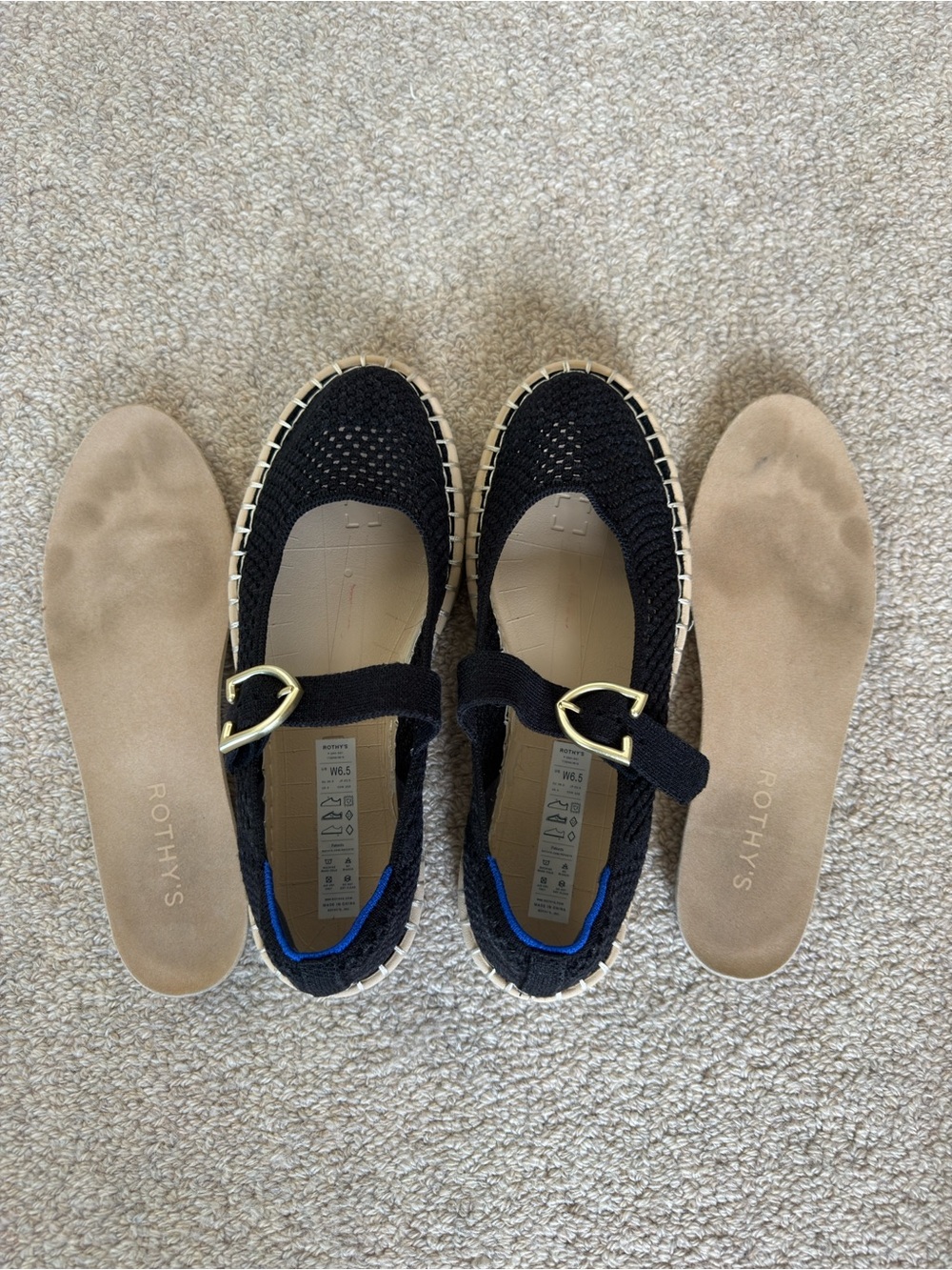 Women’s Black Mary Jane Espadrille Flats - Picture 6 of 6